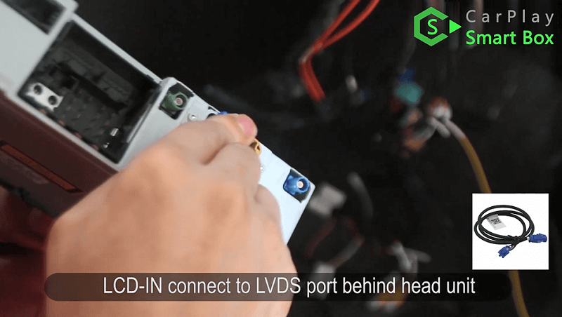 11.LCD-IN connect to LVDS port behind head unit.