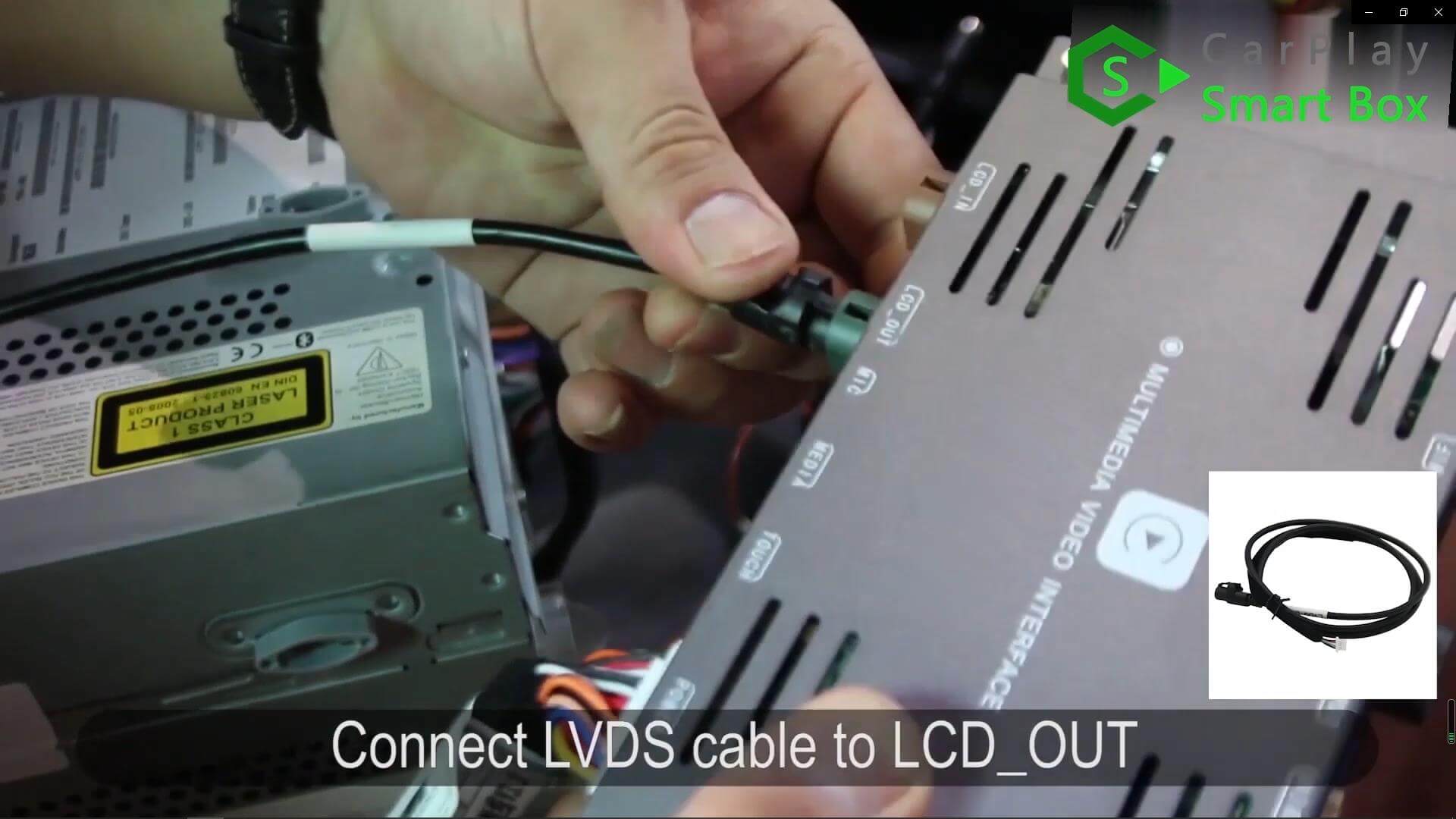 12. Συνδέστε το καλώδιο LVDS στο LCD_OUT - Ασύρματο Apple CarPlay Smart Box για Porsche 911 PCM3.1 Head unit - CarPlay Smart Box