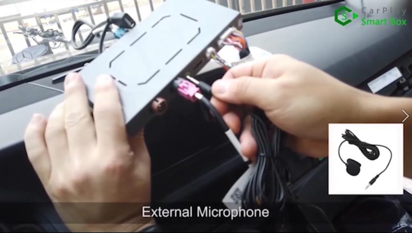 12. External Microphone - How to Retrofit Wireless Apple CarPlay for Mercedes-Benz C E GLK with NTG4 Head Unit - Carplay Smart Box