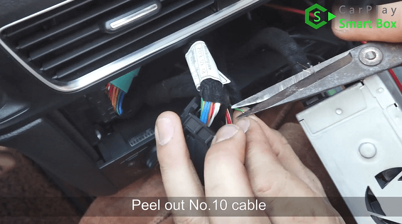 13.Peel out No.10 cable.