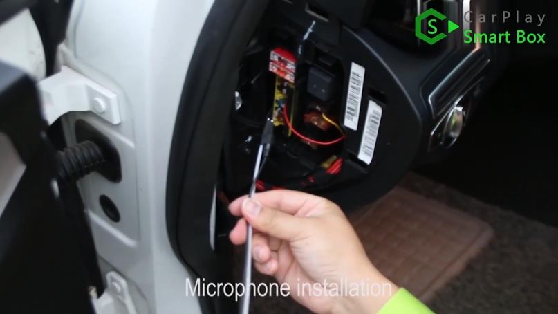 13. Microphone installation - Wireless Apple CarPlay Retrofit for Mercedes 2015-2017 C W205 GLC W253 - CarPlay Smart Box