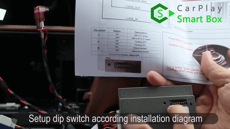 13.Impostare il dip switch secondo lo schema di installazione.