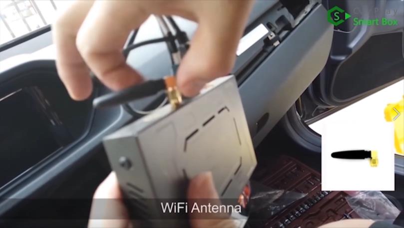 13. WiFi Antenna - How to Retrofit Wireless Apple CarPlay for Mercedes-Benz C E GLK with NTG4 Head Unit - Carplay Smart Box