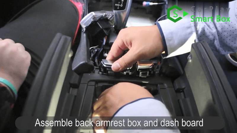 14.Assemble back armrest box and dash board.