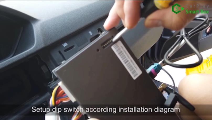 14. Setup dip switch according installation diagram - How to Retrofit Wireless Apple CarPlay for Mercedes-Benz C E GLK with NTG4 Head Unit - Carplay Smart