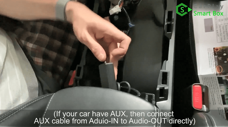 15.If your car have AUX option, then connect AUX cable from Audio-IN to Audio-out directly.