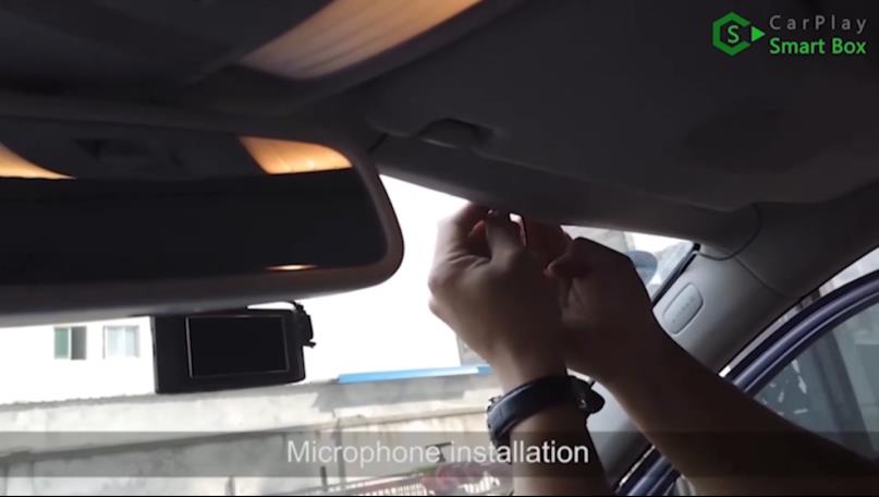 18. Microphone installation - How to Retrofit Wireless Apple CarPlay for Mercedes-Benz C E GLK with NTG4 Head Unit - Carplay Smart Box