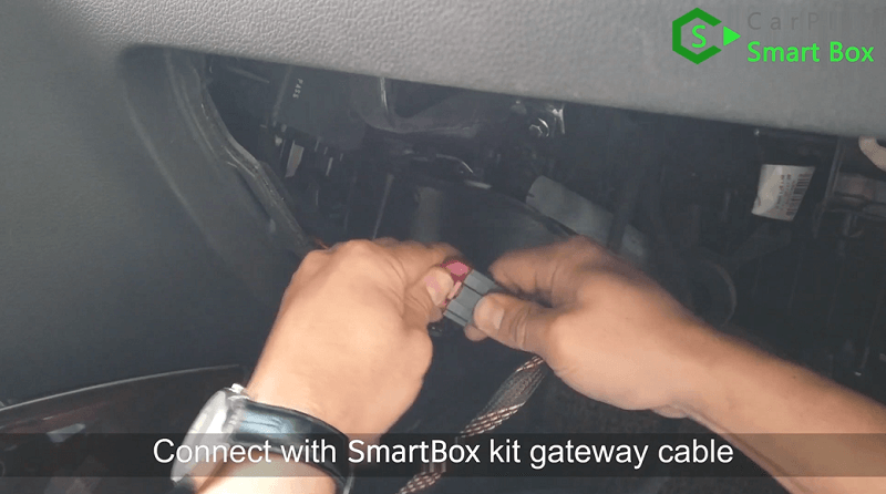 2.Συνδεθείτε με το καλώδιο πύλης κιτ Smart Box.