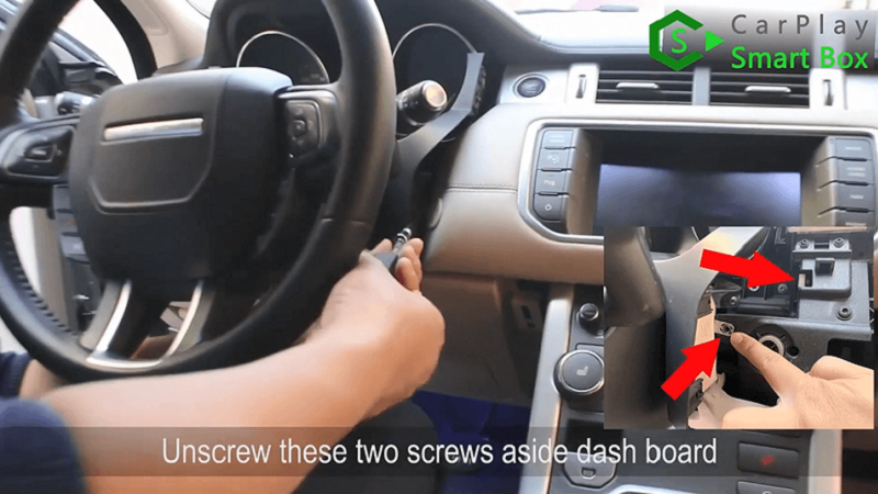 2.Unscrew these two screws aside dashboard.