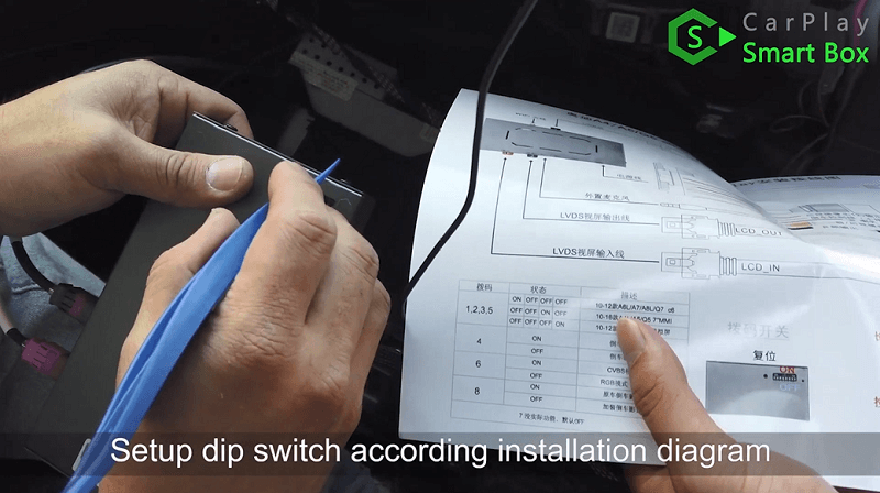 20.Ρυθμίστε το dip switch σύμφωνα με το διάγραμμα εγκατάστασης.