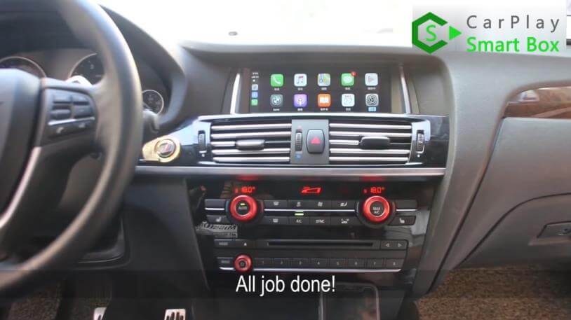 22. All job done - Step by Step BMW X3 F25 X4 F26 NBT Wireless CarPlay Installation - CarPlay Smart Box