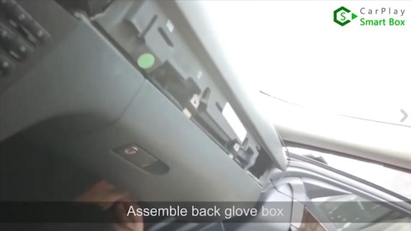 25. Assemble back glove box - How to Retrofit Wireless Apple CarPlay for Mercedes-Benz C E GLK with NTG4 Head Unit - Carplay Smart Box