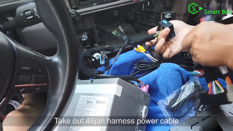 4.Take out 48pin harness power cable.