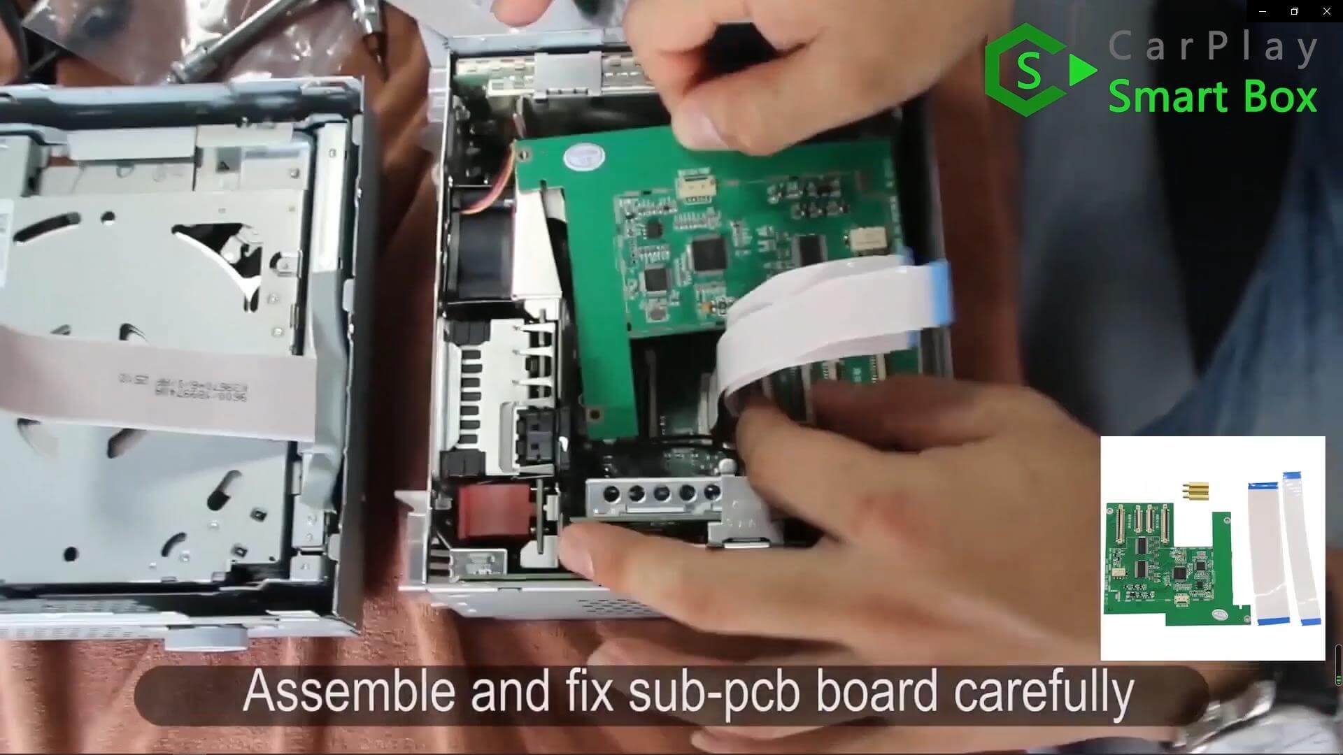 5. Assemble and fix sub-PCB board carefully - Wireless Apple CarPlay Smart Box for Porsche 911 PCM3.1 Head unit - CarPlay Smart Box