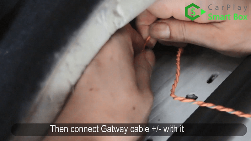 7.Then connect gateway cable +/- with it.