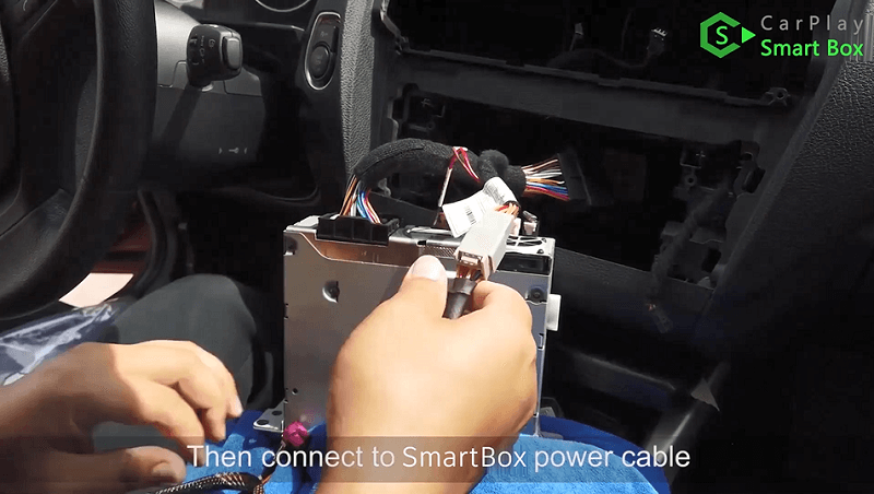 7.Then connect to Smart Box power cable.