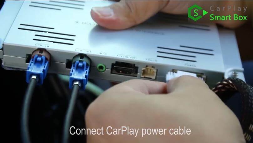 8. Connect CarPlay power cable - Wireless Apple CarPlay Retrofit for Mercedes 2015-2017 C W205 GLC W253 - CarPlay Smart Box