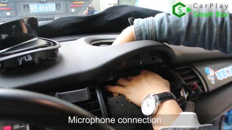 9. Microphone connection - Step by Step BMW MINI Cooper NBT iOS13 Wireless Apple CarPlay AirPlay Android Auto Install - CarPlay Smart Box