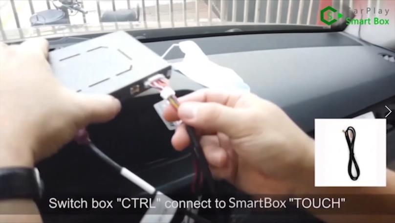 9. Switch box “CTRL” connect to SmartBox “TOUCH” - How to Retrofit Wireless Apple CarPlay for Mercedes-Benz C E GLK with NTG4 Head Unit - Carplay Smart Box