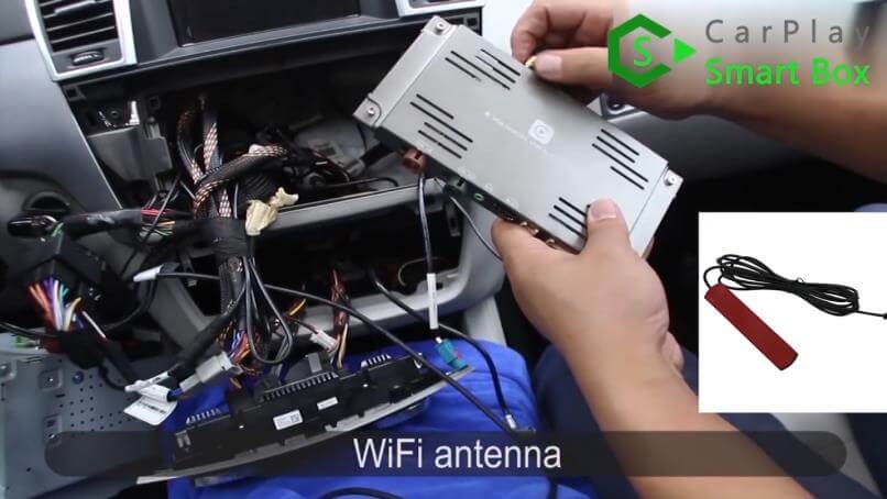 9. WiFi antenna - Step by Step Wireless Apple CarPlay Installation for Mercedes S class W221 - CarPlay Smart Box