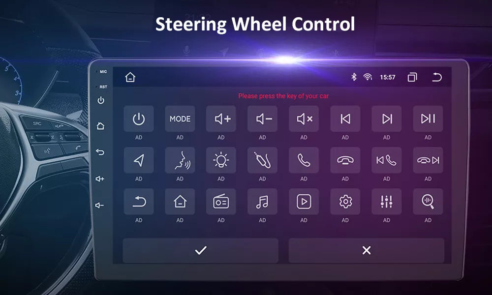 Auto-Multimedia-Navigazione-Player-Controllo del volante
