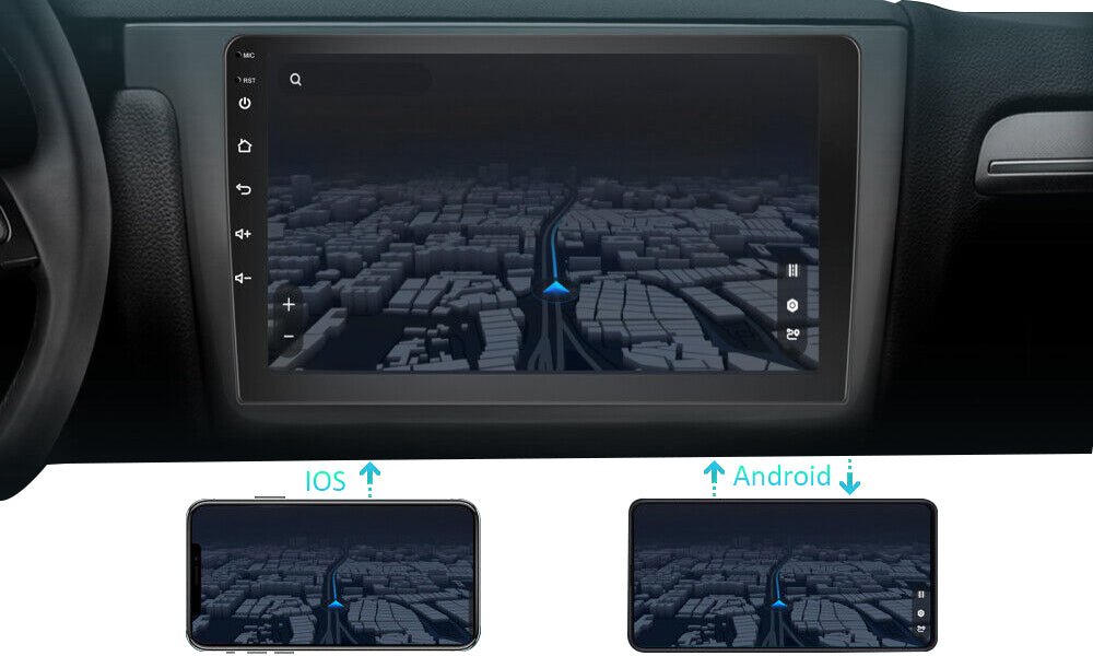 Auto-Stereo-GPS-Multimedia Player-Apple-Carplay-e-Android-Auto