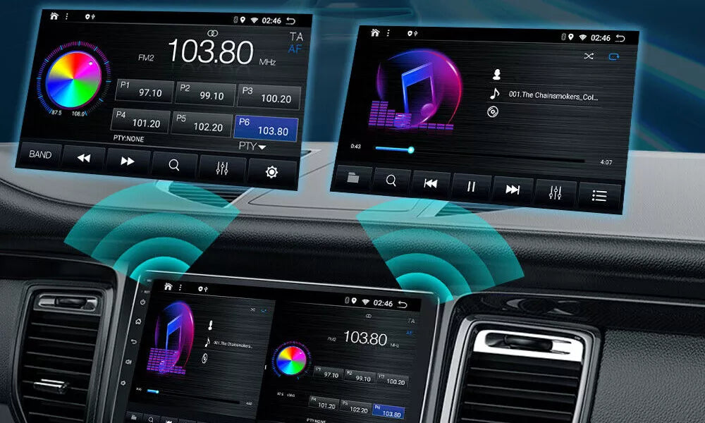 GPS-Navigazione-Radio-Car-Stereo-Supporto-Split-Screen-Display