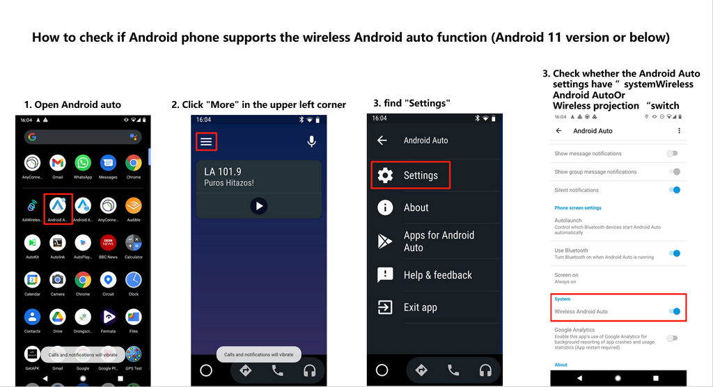 How to check if Android phone supports the wireless Android Auto function