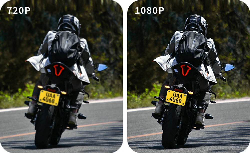 telecamera anteriore e posteriore per moto-1080p