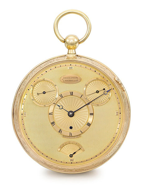 Breguet no. 1176, première montre à tourbillon de 4 minutes d'Abraham-Louis Breguet , cadran ouvert or