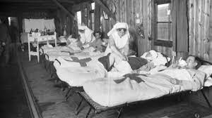 Infirmières en soin pour les blessés de guerre