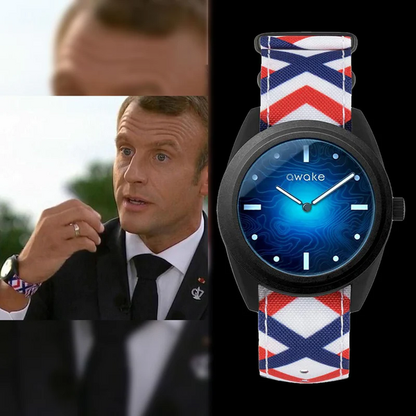 Montre d'Emmanuel Macron AWAKE G7 La Bleue PR19BK001U