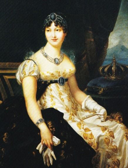 Caroline de Naples avec sa montre bracelet de Breguet 