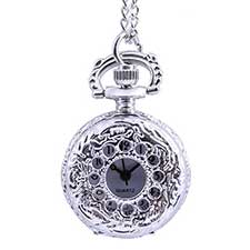 Montre à gousset collier demi chasseur argent