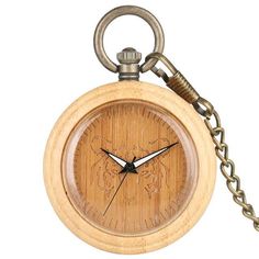 Montre de poche en bois 