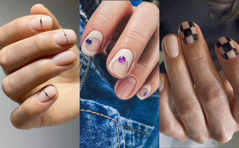 uñas minimalistas y geométricas  2021