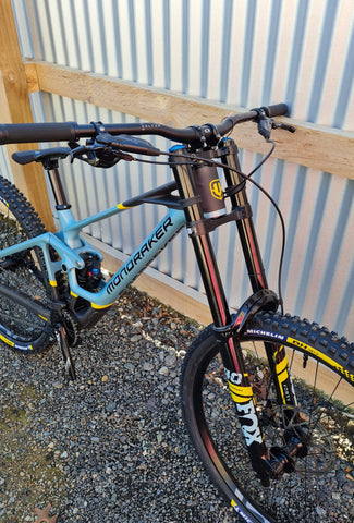 Photo of front of Mondraker Summum DH bike