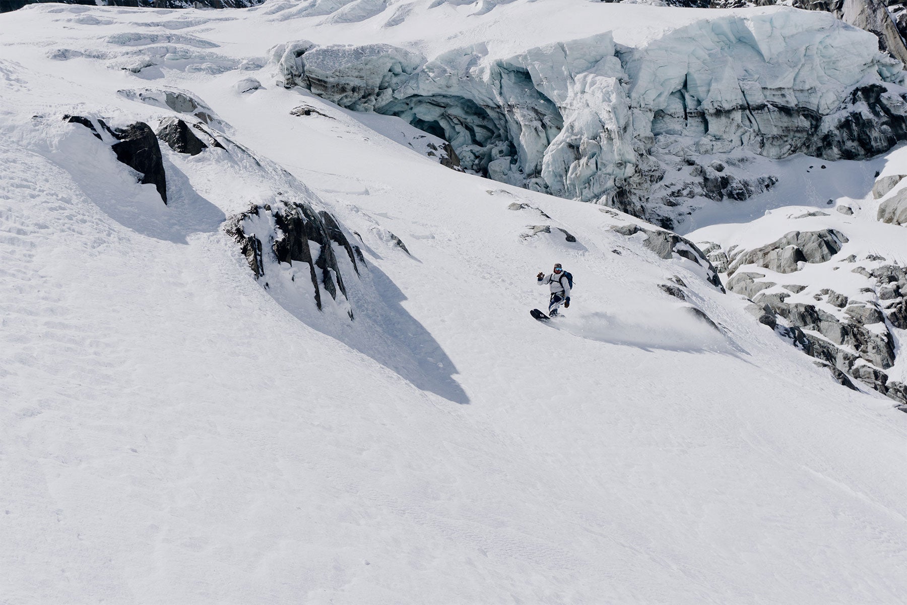 lower flanks of the capucin couloir