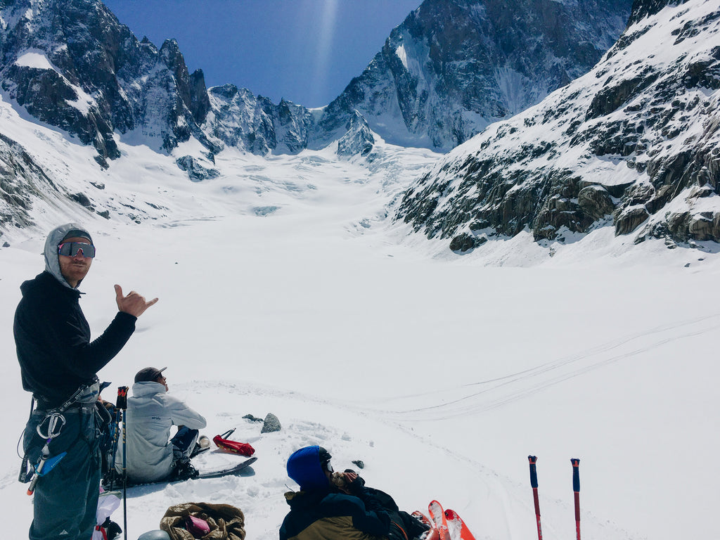 hanging on the lecheaux glacier