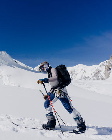 snowboarder in chamonix