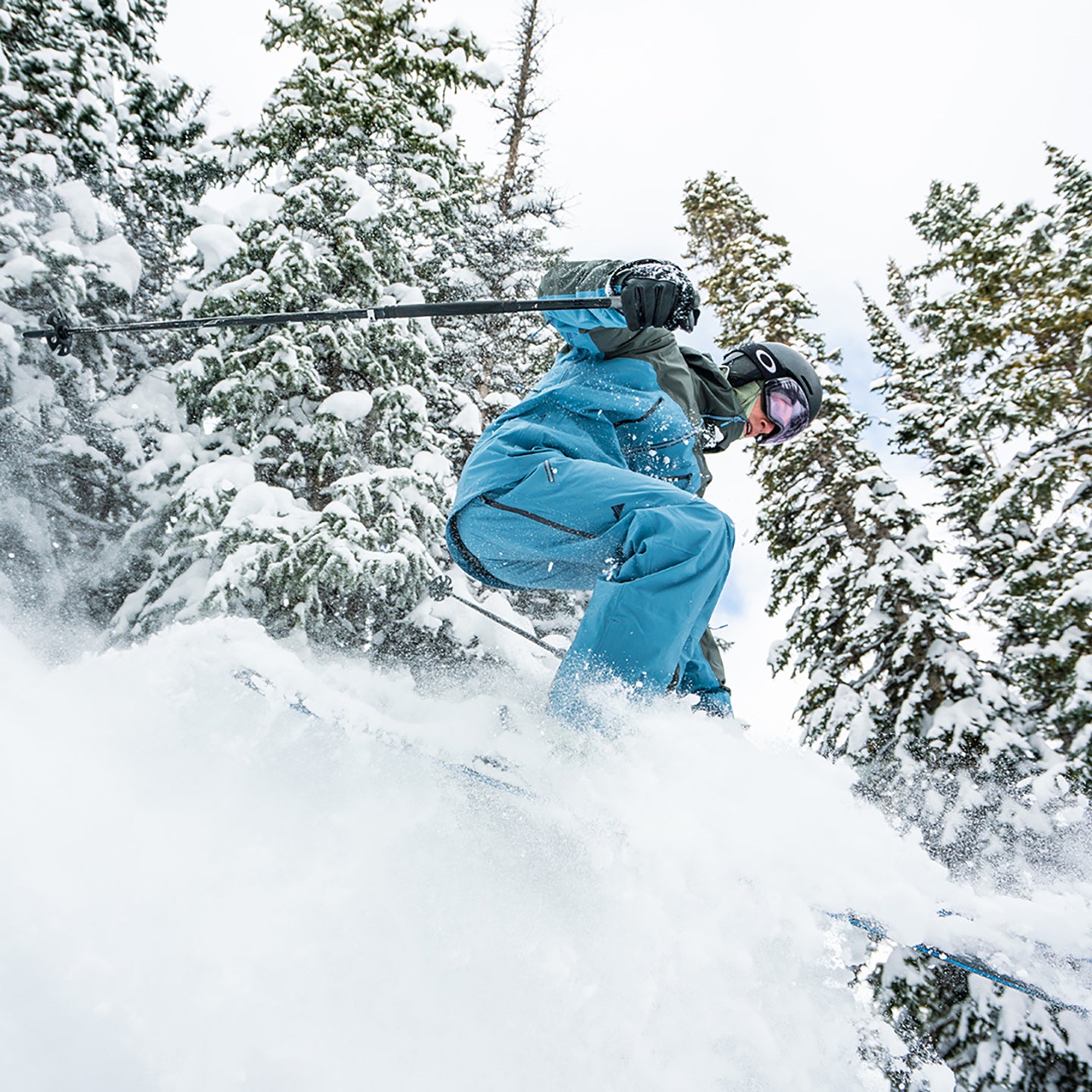 skier catching flight in the strafe outerwear capitol pant