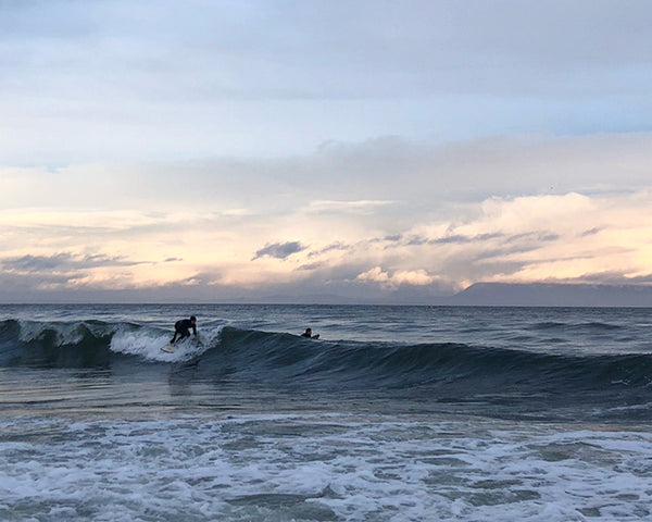 Winter surfing off Vancouver Island