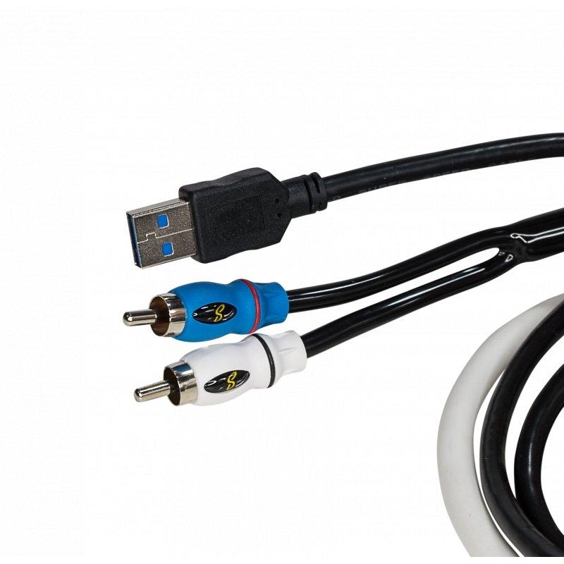 Cable RCA Mounted 2 RCA M / Jack 6,3 M stereo - Emelec Viascom