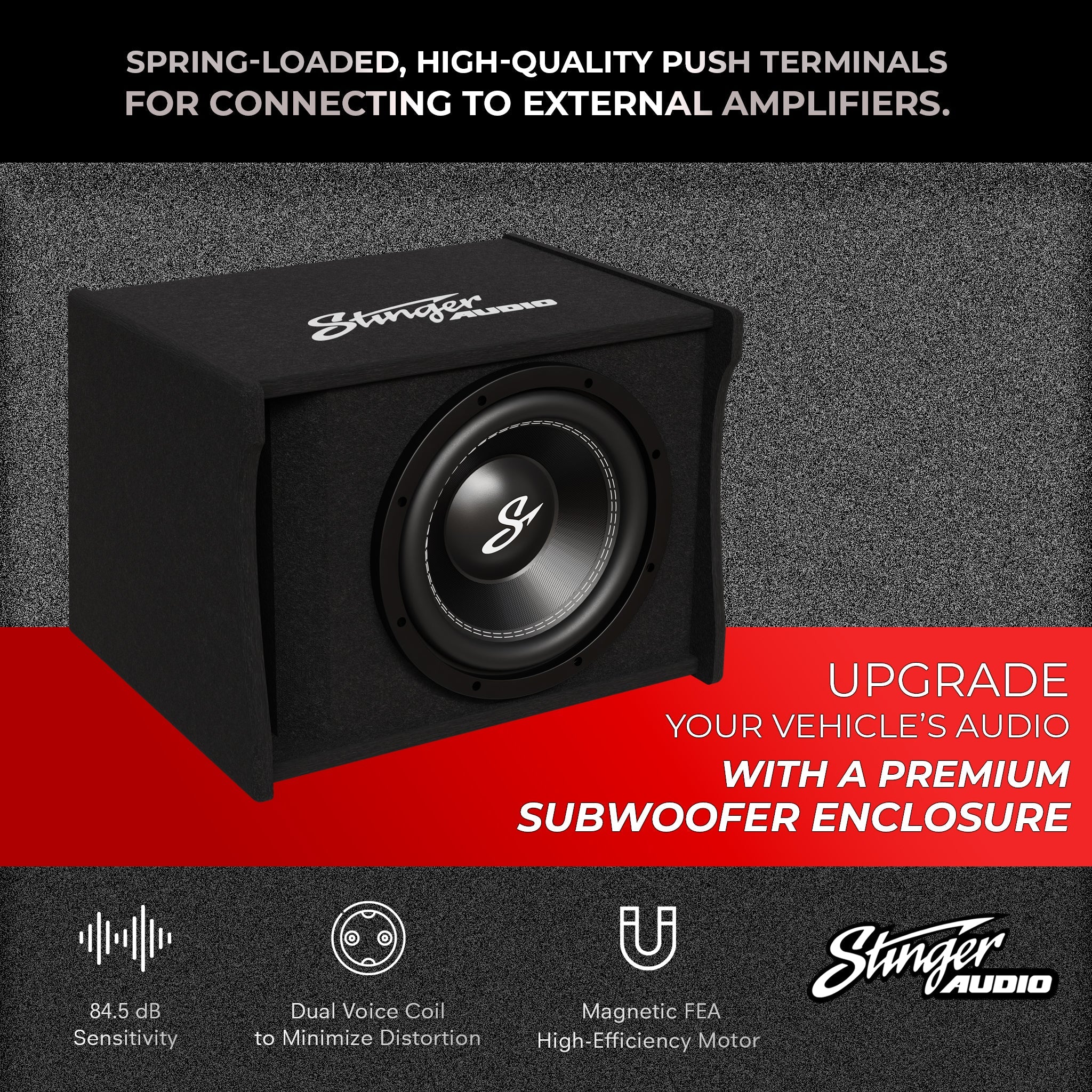 Dual 10 inch sub sales with built in amp