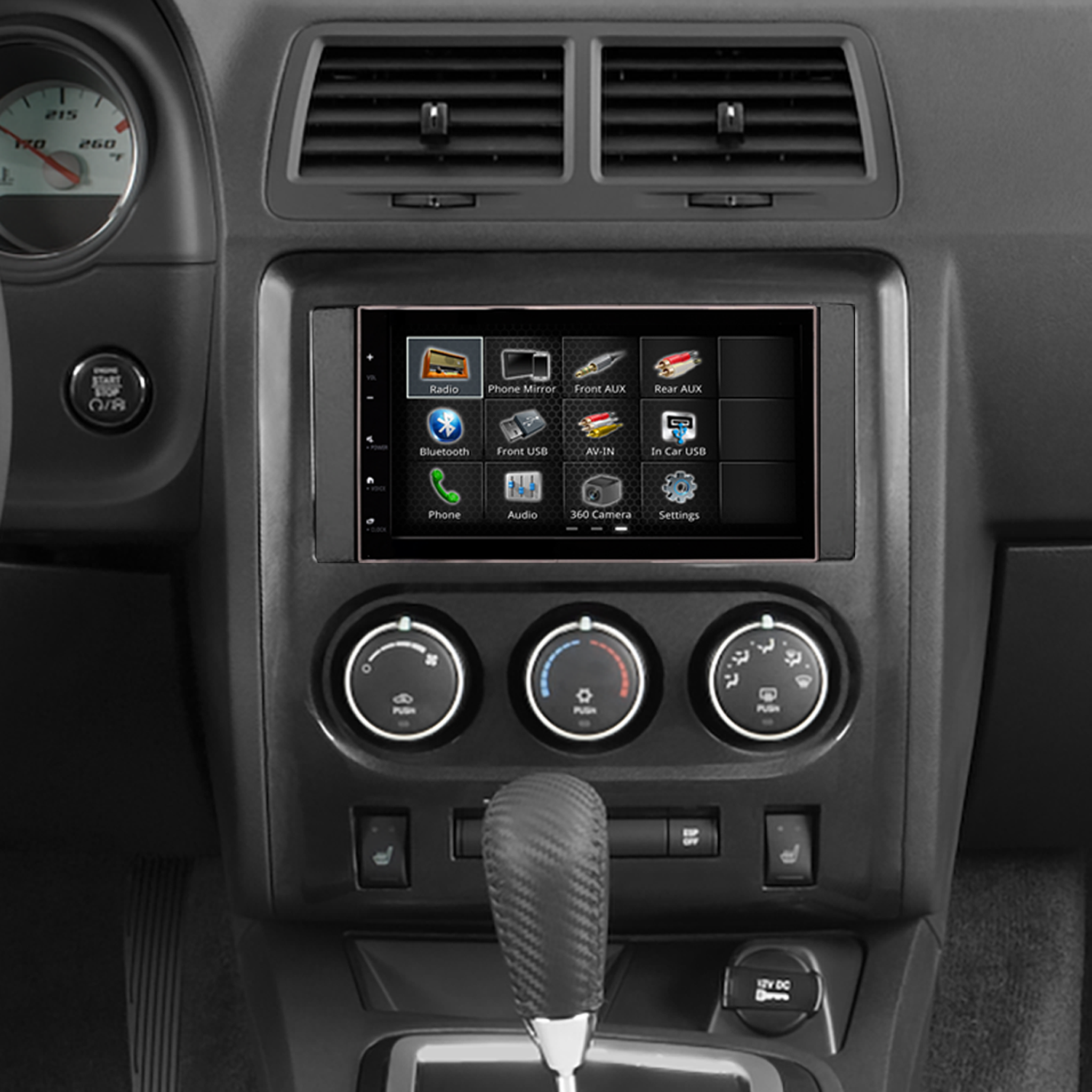 Image of 6.8 Touch Screen Car Radio Kit for Dodge Challenger (2008-2014) & Dodge Charger (2008-2010)