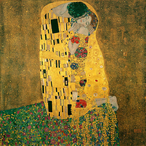 The Kiss painting by Gustav Klimt