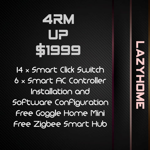 Smart Home Installation For 4RM UP by Lazy Home Singapore.