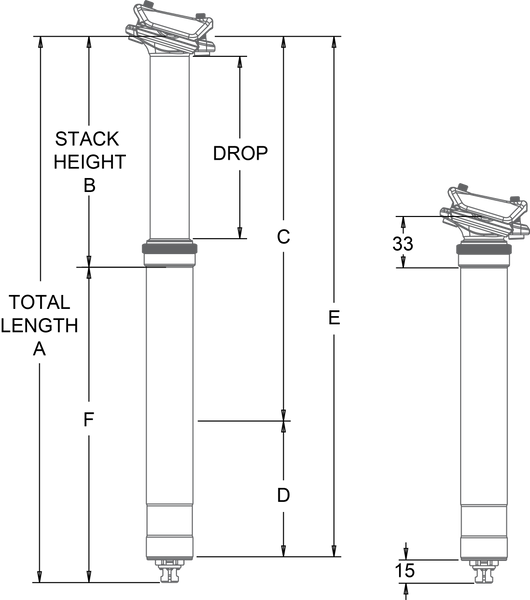 OneUp Components Dropper Seatpost V2 specs and measurements