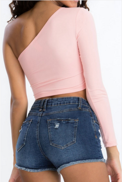 Half Sleeved Crop Top