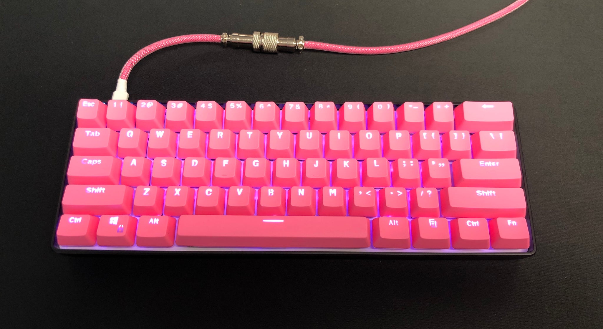Pure Pink Keycap Set Kraken Keycaps Doubleshot Pbt Backlit Keycaps Kraken Keyboards